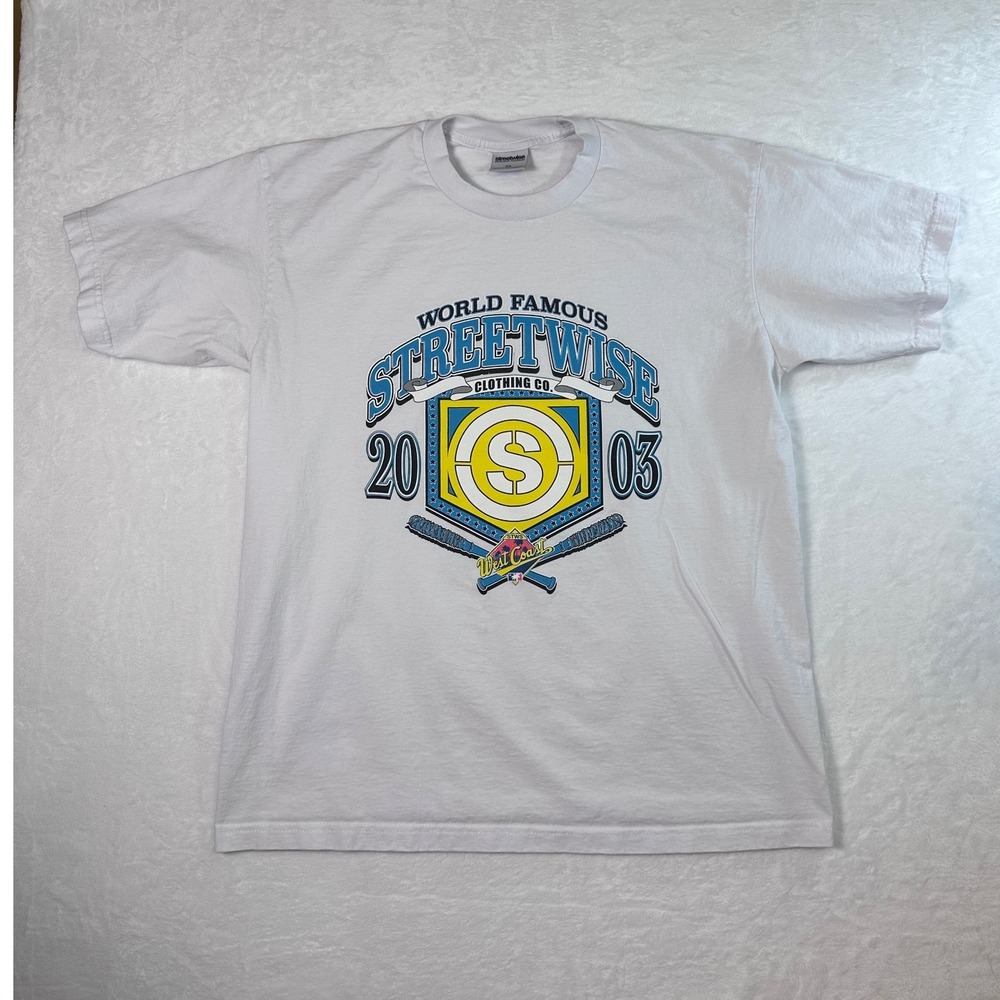 Streetwise Clothing Co Mens XL White World Famous West Coast Graphic T-Shirt LA